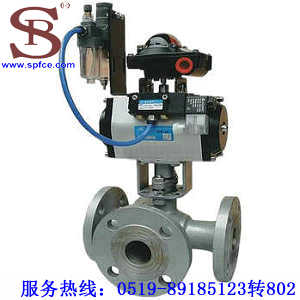 Q644F-16C氣動三通球閥 SPQ644F-16C氣動三通球閥